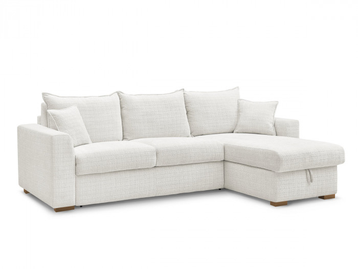 Canapé d'angle réversible convertible ouverture express AUGUSTIN tissu texturé