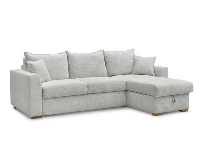 Canapé d'angle réversible convertible ouverture express AUGUSTIN tissu texturé