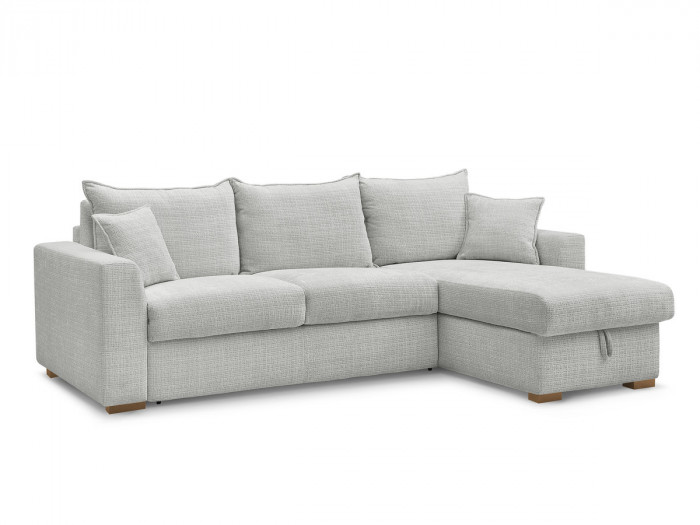 Canapé d'angle réversible convertible ouverture express AUGUSTIN tissu texturé