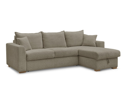 Canapé d'angle réversible convertible ouverture express AUGUSTIN tissu texturé