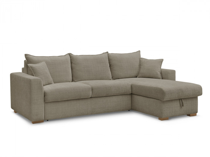 Canapé d'angle réversible convertible ouverture express AUGUSTIN tissu texturé
