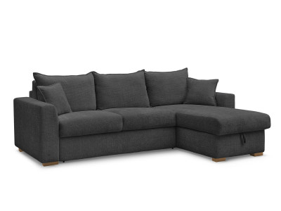 Canapé d'angle réversible convertible ouverture express AUGUSTIN tissu texturé
