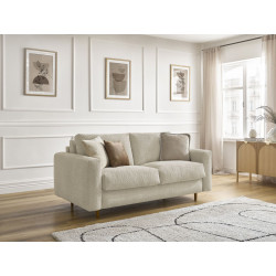 Canapé droit convertible NOUVEAU COCOONE ouverture express tissu bouclette