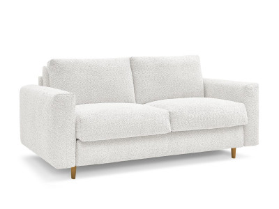 Canapé droit convertible NOUVEAU COCOONE ouverture express tissu bouclette