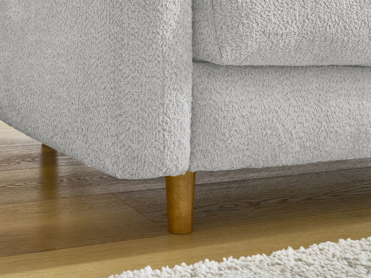 Canapé droit convertible NOUVEAU COCOONE bouclette gris clair — vue 5