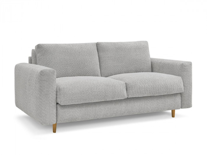 Canapé droit convertible NOUVEAU COCOONE ouverture express tissu bouclette
