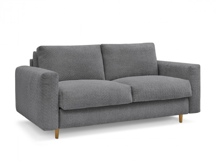 Canapé droit convertible NOUVEAU COCOONE ouverture express tissu bouclette