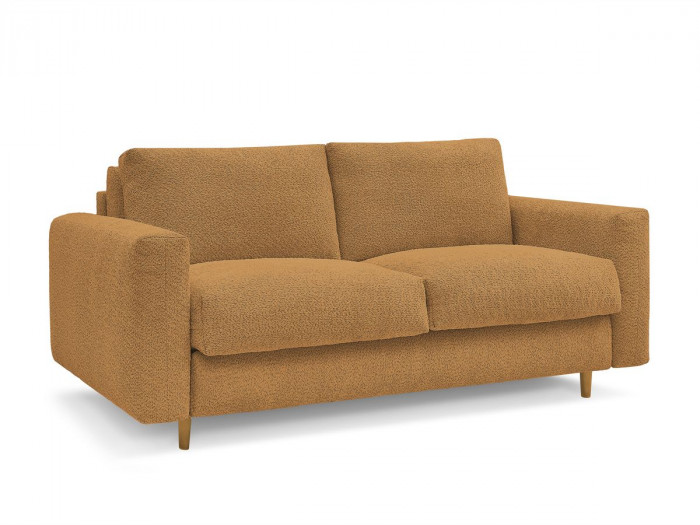 Canapé droit convertible NOUVEAU COCOONE ouverture express tissu bouclette