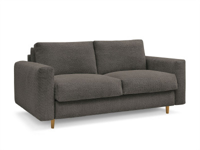 Canapé droit convertible NOUVEAU COCOONE ouverture express tissu bouclette