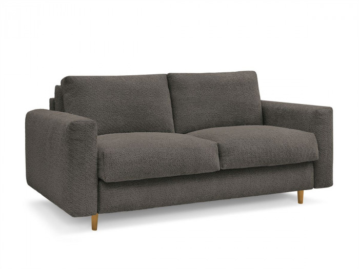 Canapé droit convertible NOUVEAU COCOONE ouverture express tissu bouclette