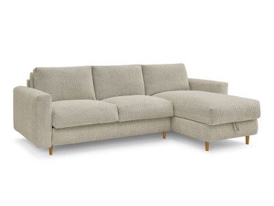 Canapé d'angle réversible convertible NOUVEAU COCOONE ouverture express tissu bouclette