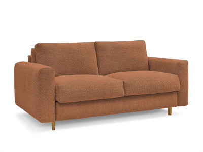 Canapé droit convertible NOUVEAU COCOONE ouverture express tissu bouclette