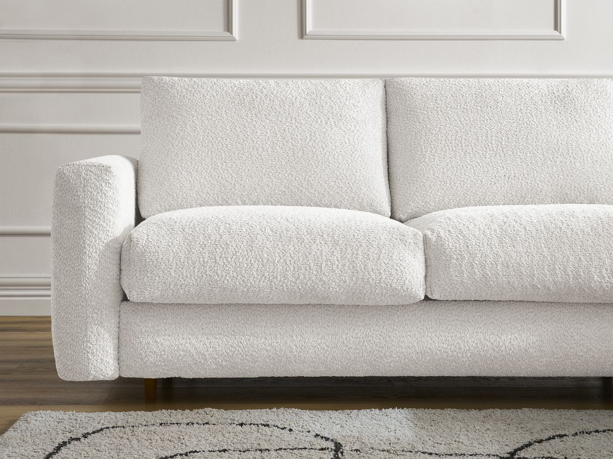 Canapé d'angle réversible convertible NOUVEAU COCOONE bouclette blanc — vue 4