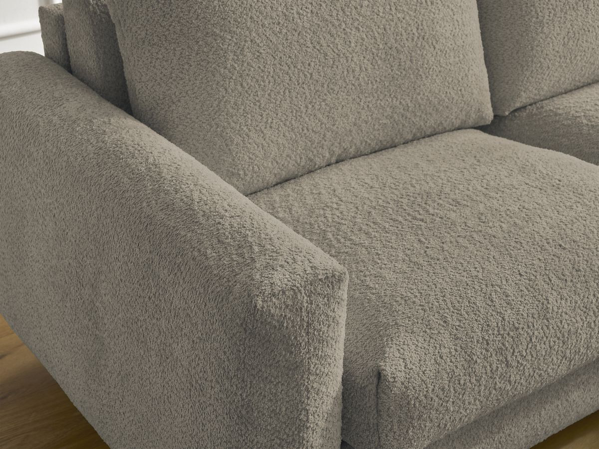 Canapé droit convertible NOUVEAU COCOONE bouclette taupe — vue 5