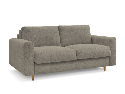 Canapé droit convertible NOUVEAU COCOONE ouverture express tissu bouclette