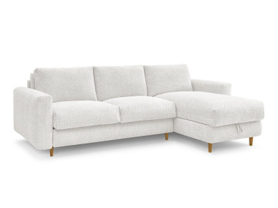 Canapé d'angle réversible convertible NOUVEAU COCOONE ouverture express tissu bouclette