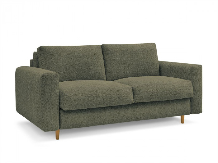 Canapé droit convertible NOUVEAU COCOONE ouverture express tissu bouclette