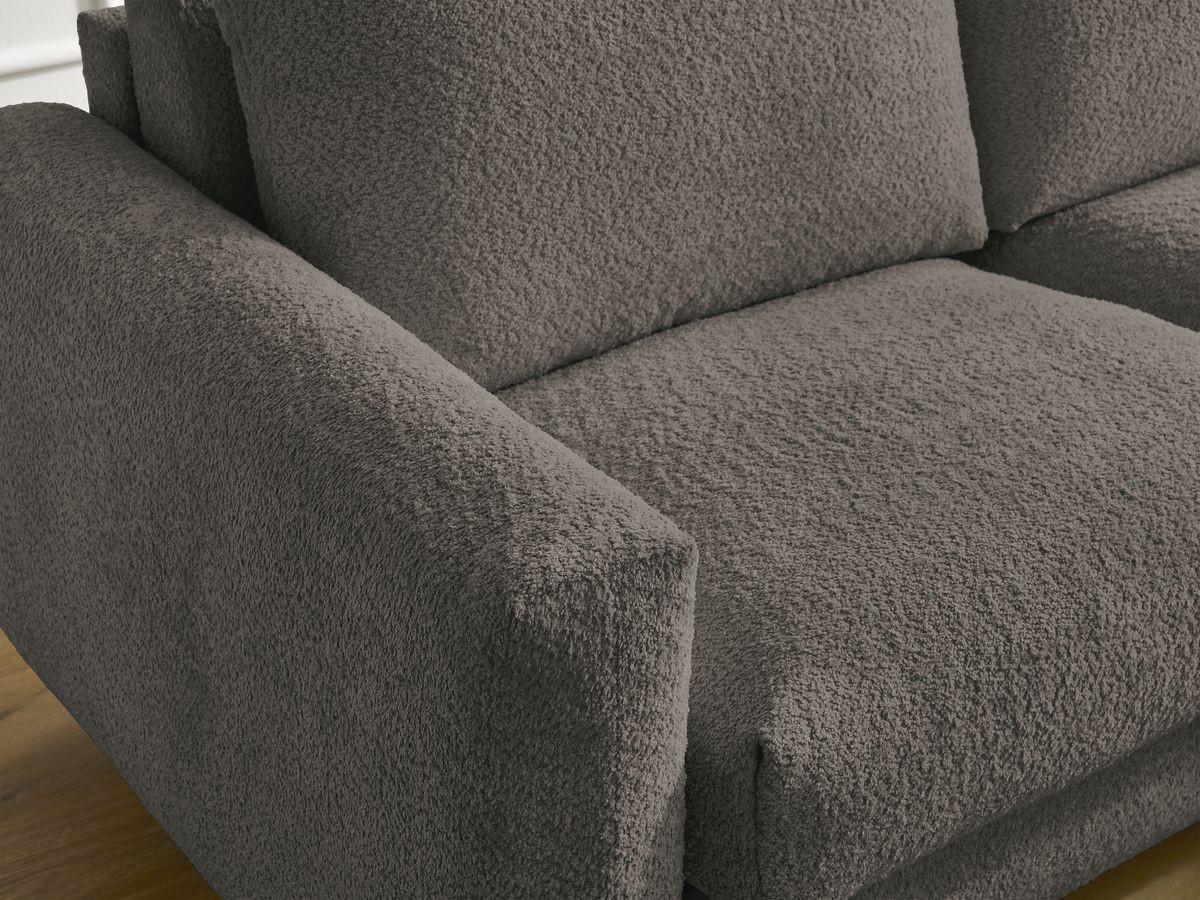 Canapé d'angle réversible convertible NOUVEAU COCOONE bouclette marron — vue 5