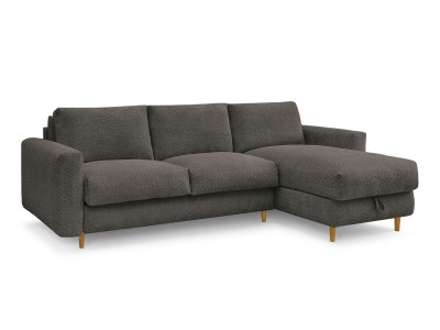 Canapé d'angle réversible convertible NOUVEAU COCOONE ouverture express tissu bouclette