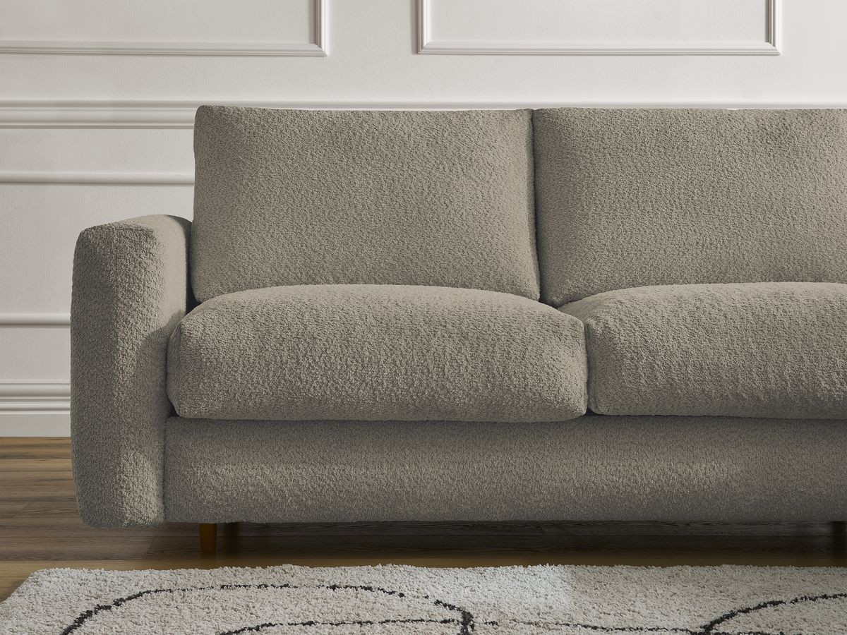 Canapé d'angle réversible convertible NOUVEAU COCOONE bouclette taupe — vue 4