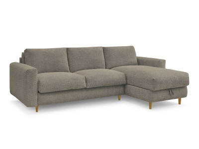 Canapé d'angle réversible convertible NOUVEAU COCOONE ouverture express tissu bouclette