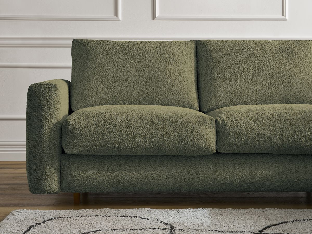 Canapé d'angle réversible convertible NOUVEAU COCOONE bouclette vert — vue 4