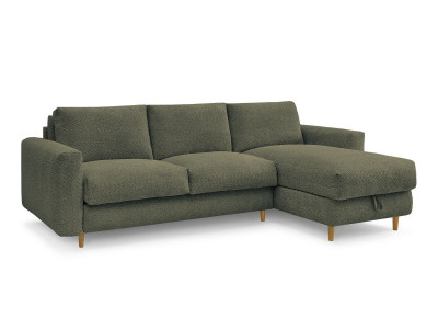 Canapé d'angle réversible convertible NOUVEAU COCOONE ouverture express tissu bouclette