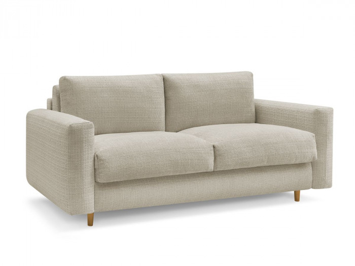 Canapé droit convertible NOUVEAU COCOONE ouverture express tissu texturé