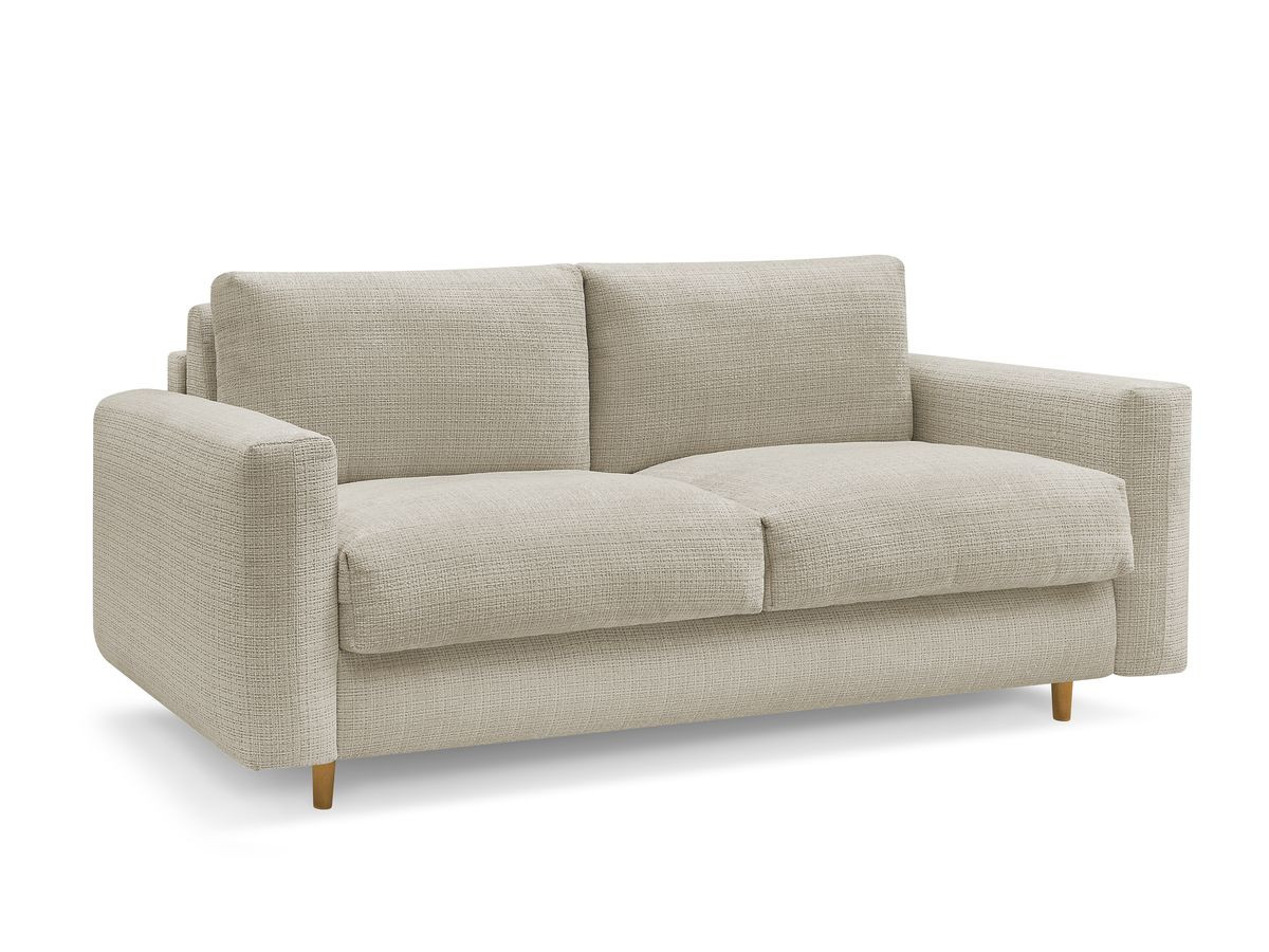 nieuwe cocoone omvormbare rechte bank met express-opening, structuurstof gekleurd beige
