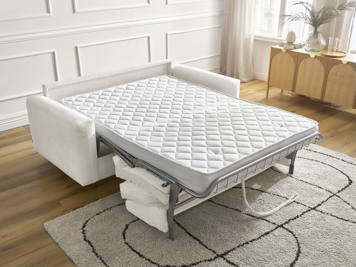Canapé droit convertible NOUVEAU COCOONE texturé blanc — vue 6