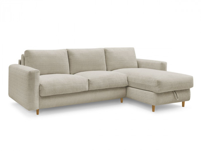 Canapé d'angle réversible convertible NOUVEAU COCOONE ouverture express tissu texturé