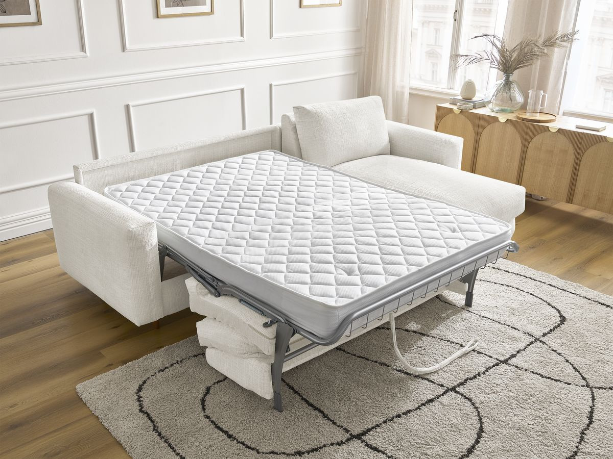 Canapé d'angle réversible convertible NOUVEAU COCOONE texturé blanc — vue 6
