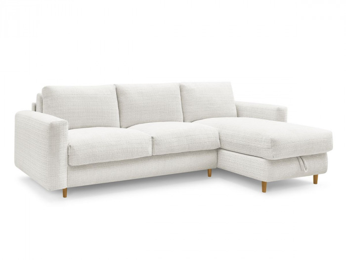 Canapé d'angle réversible convertible NOUVEAU COCOONE ouverture express tissu texturé