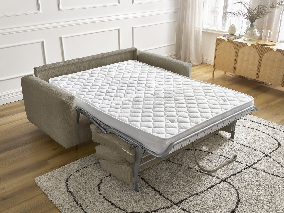 Canapé droit convertible NOUVEAU COCOONE texturé taupe — vue 6