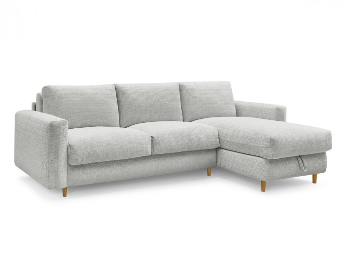 Canapé d'angle réversible convertible NOUVEAU COCOONE ouverture express tissu texturé