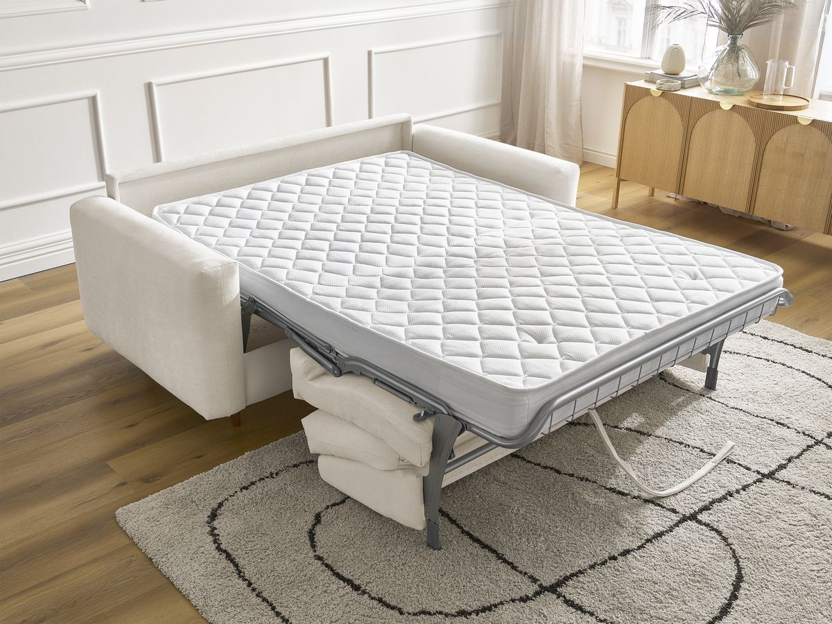 Canapé droit convertible NOUVEAU COCOONE lisse beige — vue 6