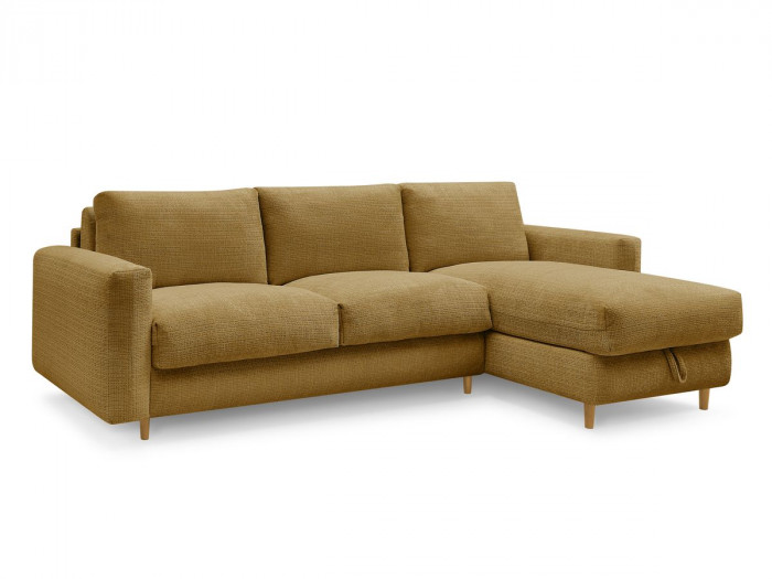 Canapé d'angle réversible convertible NOUVEAU COCOONE ouverture express tissu texturé