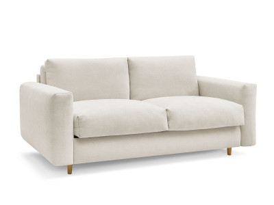 Canapé droit convertible NOUVEAU COCOONE ouverture express tissu lisse