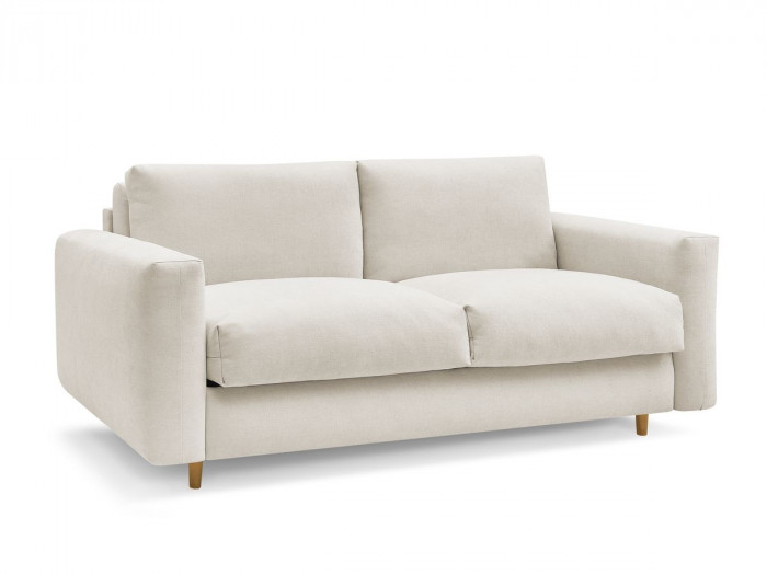 Canapé droit convertible NOUVEAU COCOONE ouverture express tissu lisse