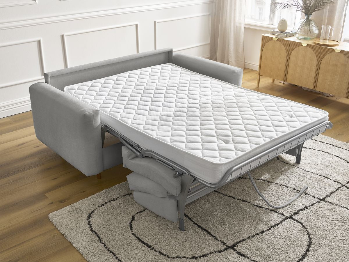 Canapé droit convertible NOUVEAU COCOONE lisse gris — vue 6