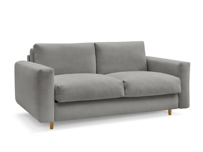 Canapé droit convertible NOUVEAU COCOONE ouverture express tissu lisse