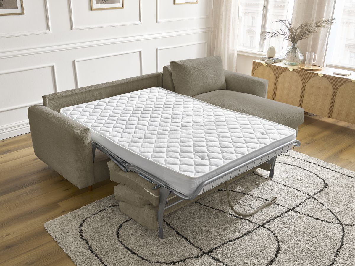 Canapé d'angle réversible convertible NOUVEAU COCOONE texturé taupe — vue 6