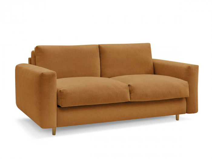 Canapé droit convertible NOUVEAU COCOONE ouverture express tissu lisse