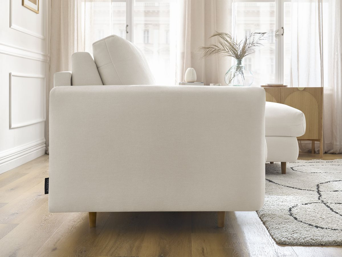 NIEUWE COCOONE omkeerbare hoekbank met snelle opening in gladde stof
