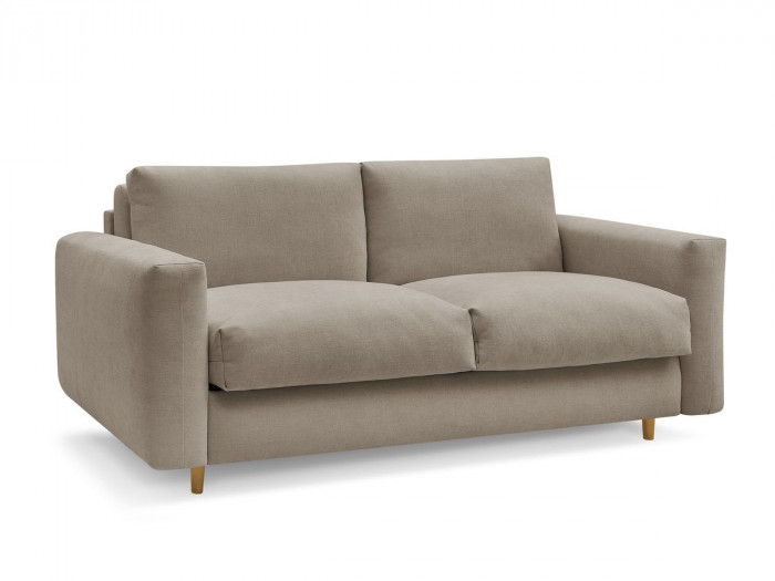 Canapé droit convertible NOUVEAU COCOONE ouverture express tissu lisse