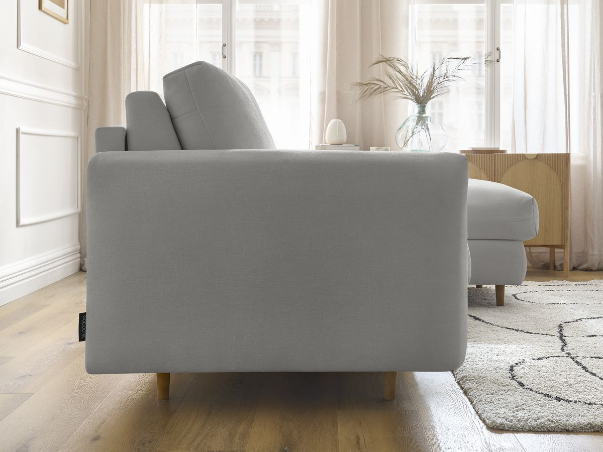 NIEUWE COCOONE omkeerbare hoekbank met snelle opening in gladde stof