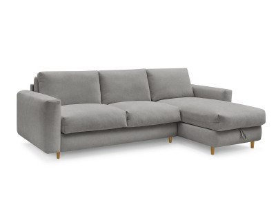 Canapé d'angle réversible convertible NOUVEAU COCOONE ouverture express tissu lisse