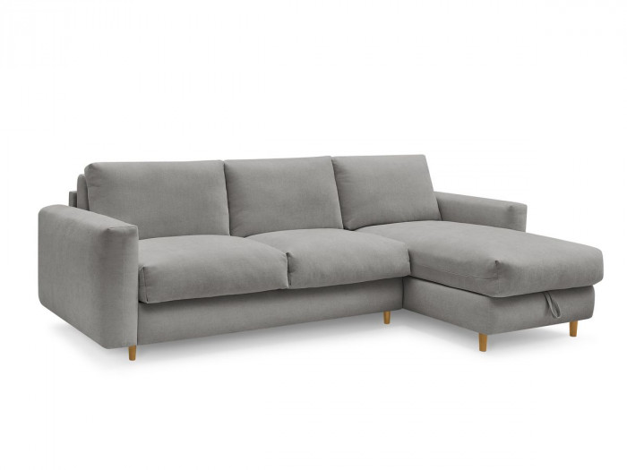 Canapé d'angle réversible convertible NOUVEAU COCOONE ouverture express tissu lisse