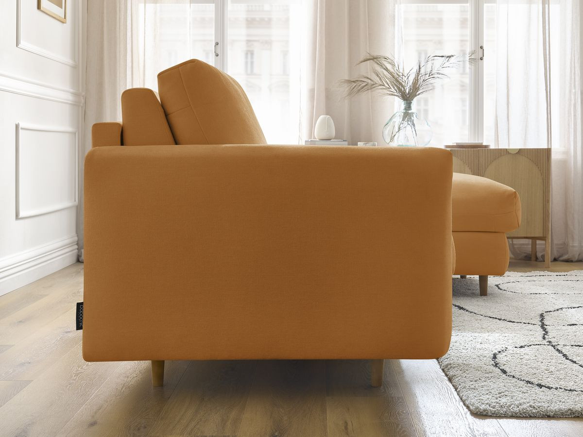 NIEUWE COCOONE omkeerbare hoekbank met snelle opening in gladde stof