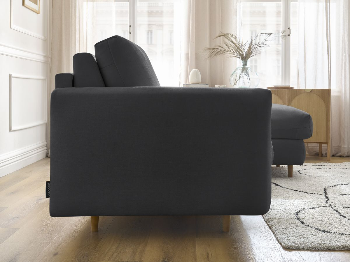 NIEUWE COCOONE omkeerbare hoekbank met snelle opening in gladde stof